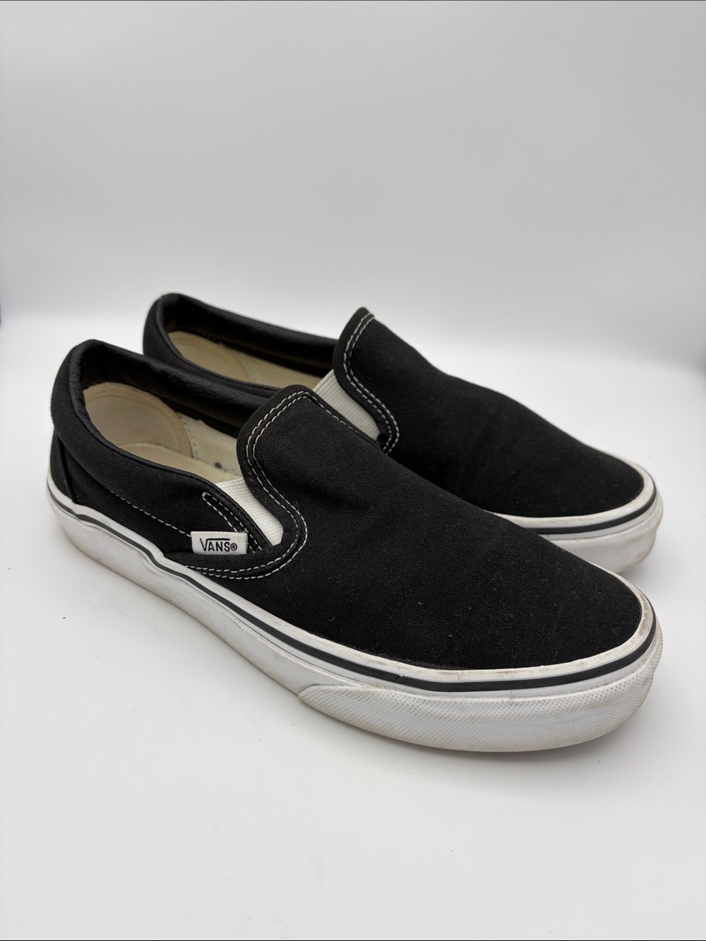 Vans Unisex Black Classic Slip On Shoes